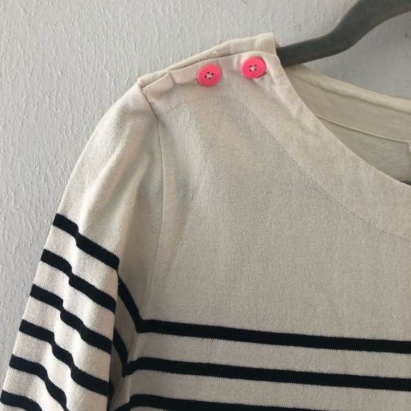 Anthropologie Dress Allihop Belmont Button Striped Sailor Dress Sz M EUC - Picture 4 of 9